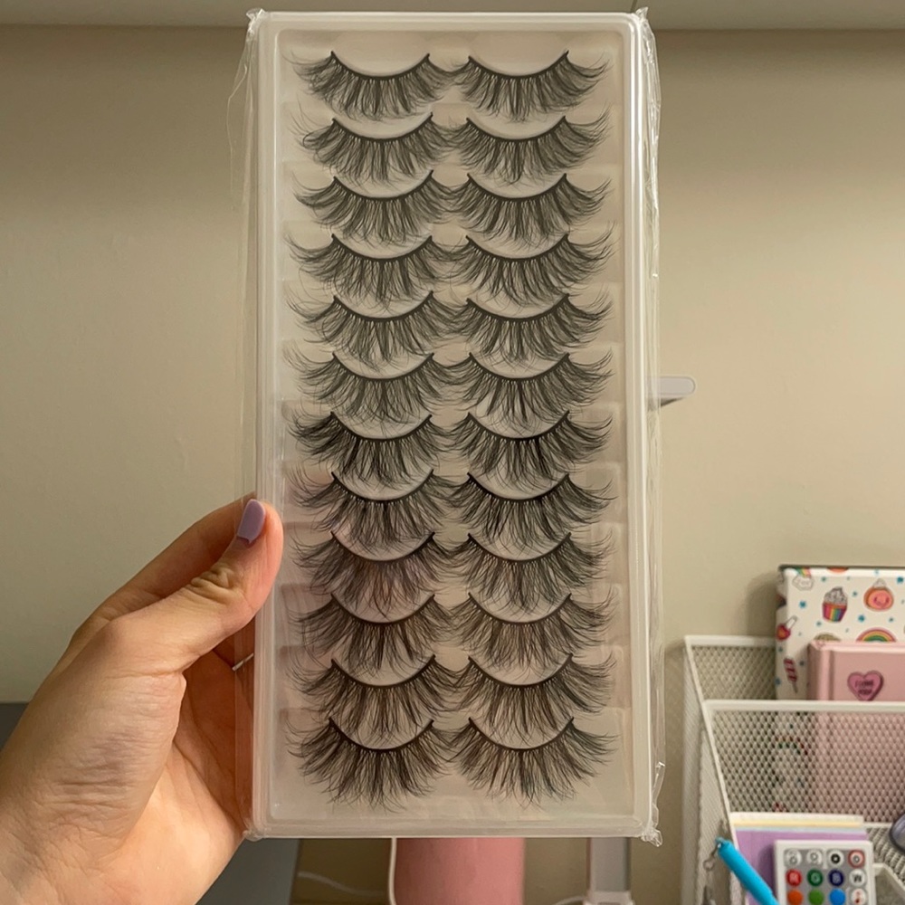 12pairs  3D lashes natural false eyelashes long